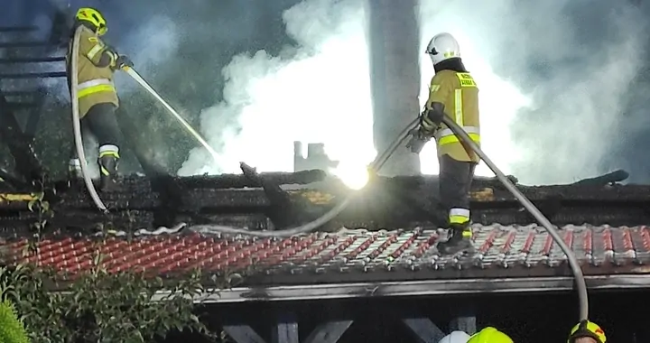 Pożar domu w Wilczej Woli