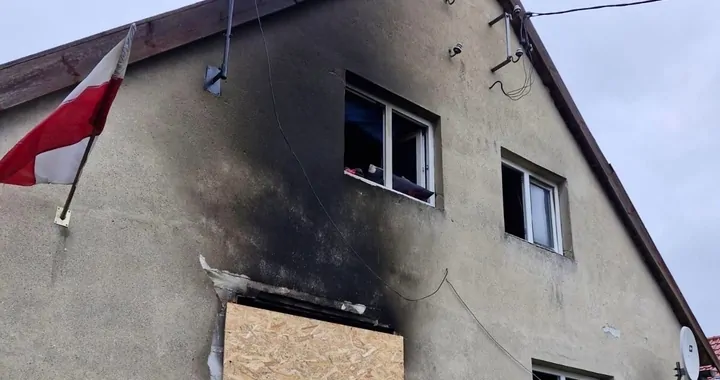 Pożar domu w Tolkmicku