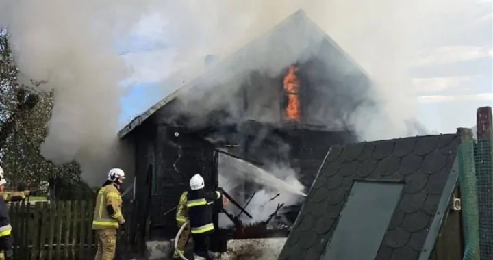 Pożar w miejscowości Wierzchlesie
