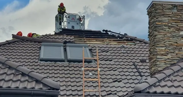 Pożar domu w miejscowości Gumna