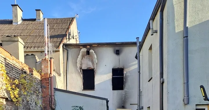 Ogromny pożar kamienicy w Łabiszynie