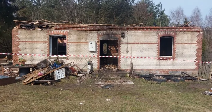 Pożar domu w miejscowości Czarnylas