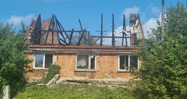 Pożar w miejscowości Krępa