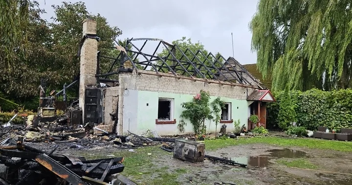 Pożar domu w Radomyślu
