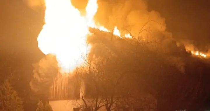 Pożar domu w Machowej