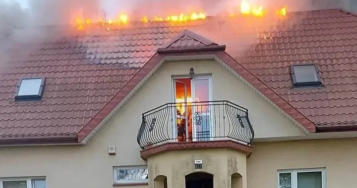 Pożar domu w Prawiednikach