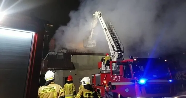 Pożar domu w miejscowości Cząstków