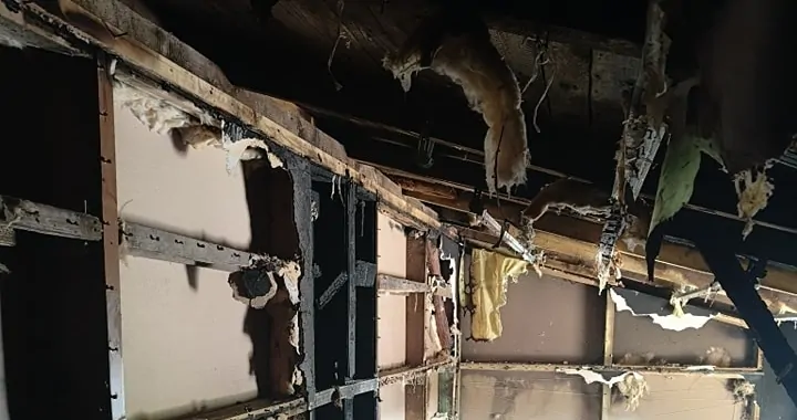 Pożar w miejscowości Bruki Unisławskie