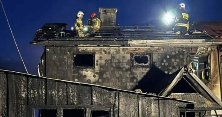 Pożar w miejscowości Nowe Bystre