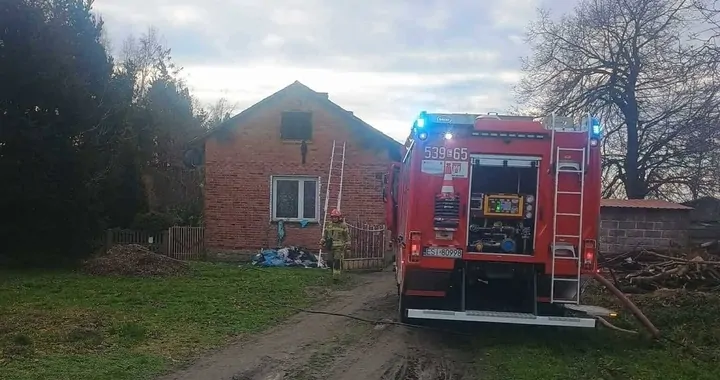 Pożar domu w Skalmierzu