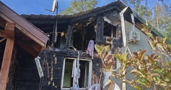 Pożar domu w miejscowości Drobnice