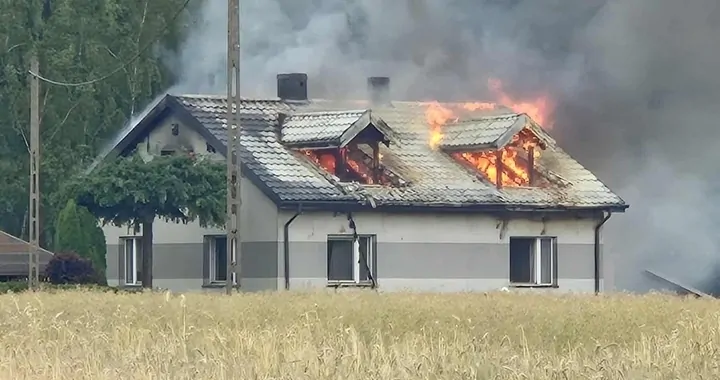 Pożar domu w miejscowości Umienino