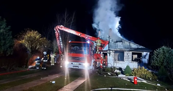 Wybuch gazu i pożar w Dobryniu Dużym