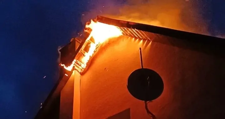 Pożar w miejscowości Pustary