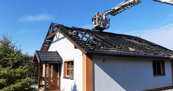 Pożar domu w Skrzyszowie