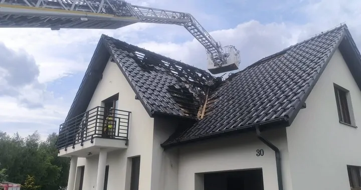 Pożar w miejscowości Kaniów