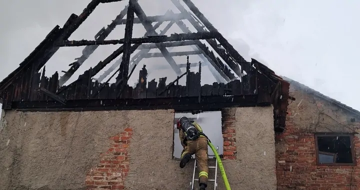 Pożar w miejscowości Bierna
