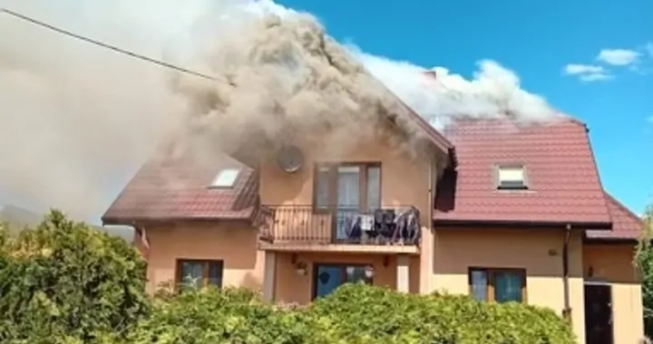 Pożar domu w Radomicach