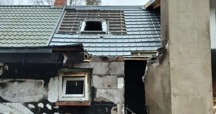 Pożar domu w Kamieńczyku