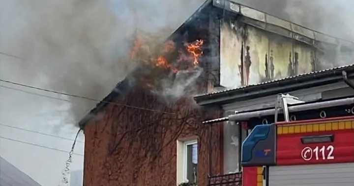 Pożar w miejscowości Klimontów - Bożena Przybył