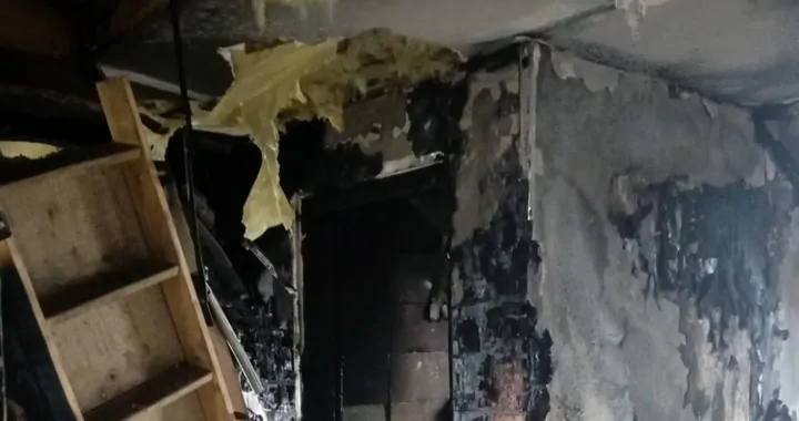 Pożar domu w Biskupinie
