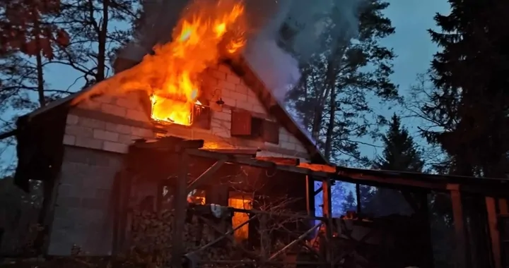 Pożar w miejscowości Czerwona Wola