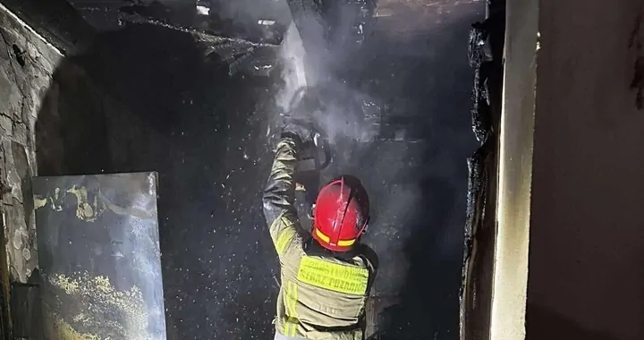 Pożar w domu w Siewierzu