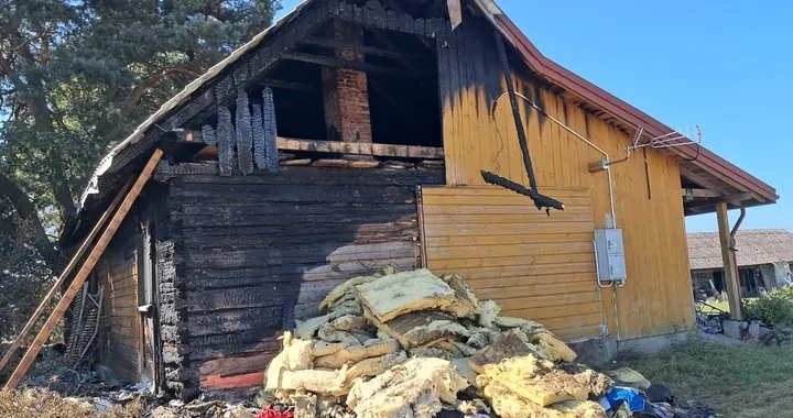 Pożar domu w Bandysiach