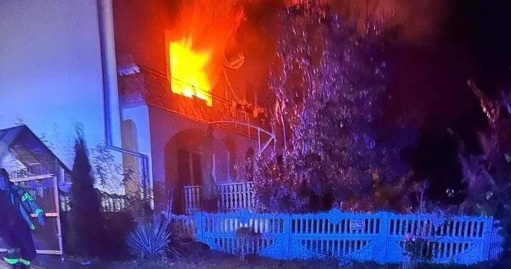 Pożar domu w Rosiejowie