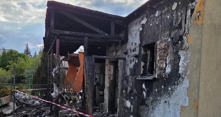 Pożar domu w Kobylcu