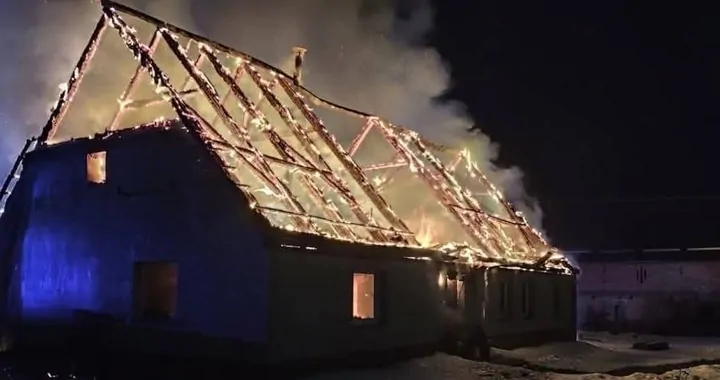 Pożar domu w Wytownie