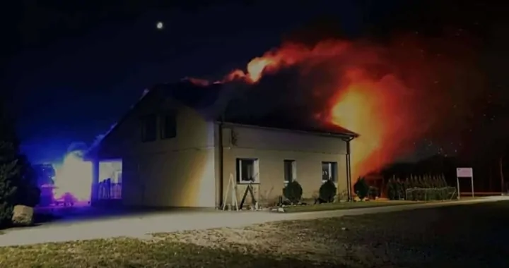 Pożar domu w Wigilię – Rychwał Grochowy