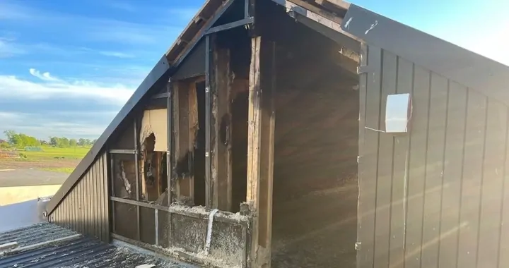 Pożar w miejscowości Bajerze