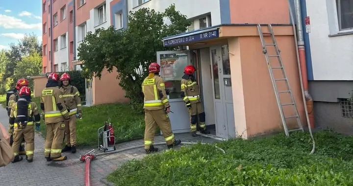 Pożar przy ul. Florecistów w Łodzi