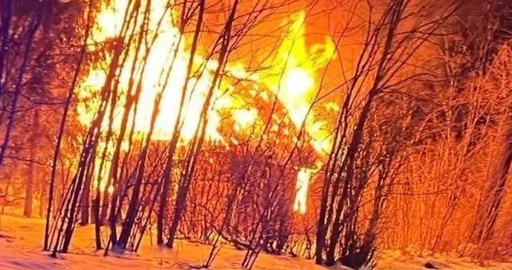 Pożar w miejscowości Przyjmy