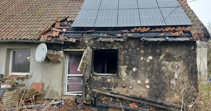 Pożar domu w Kątkach