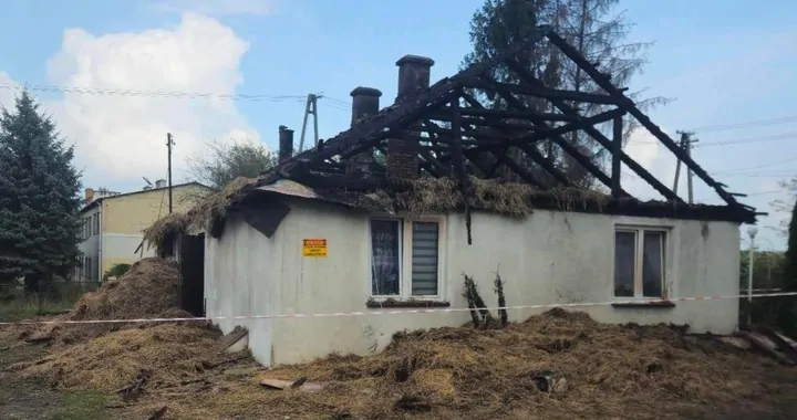 Pożar domu w Będziemyślu