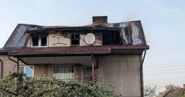 Pożar domu w Brańsku