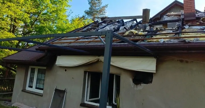 Pożar domu w Gorzowie