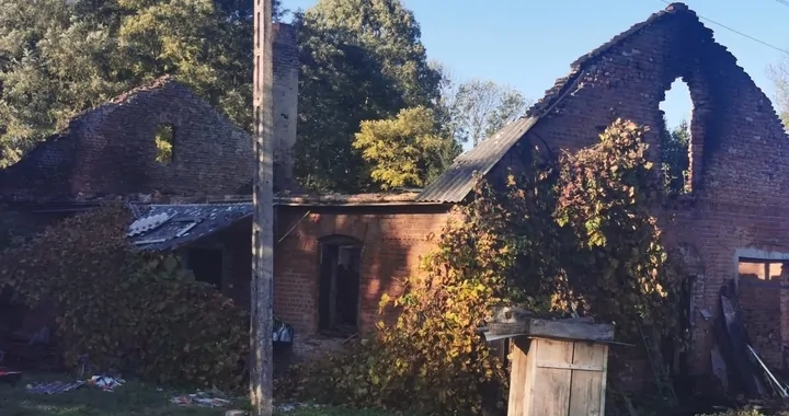 Pożar domu w Dłużniowie