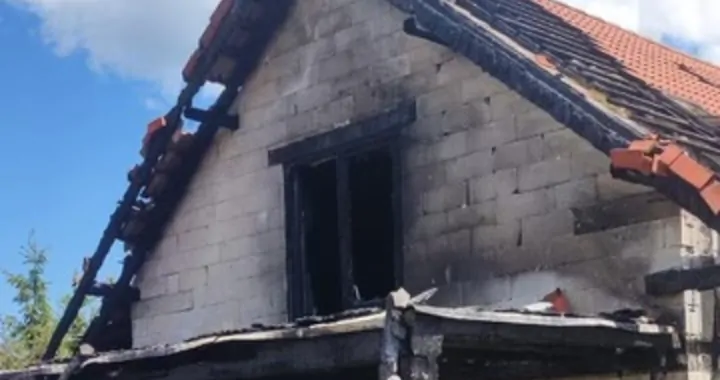 Pożar w miejscowości Dębrznik