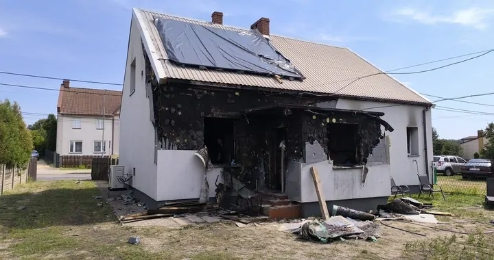 Pożar w miejscowości Kalina