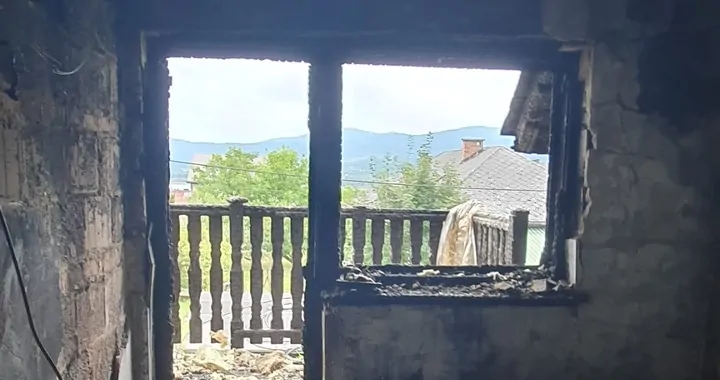 Pożar domu w Biernej