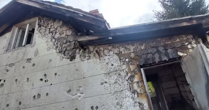 Pożar domu w Szerominie