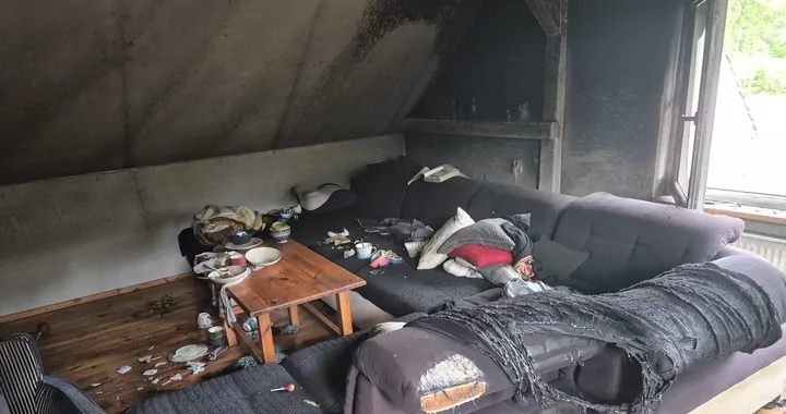 Pożar domu w miejscowości Ołobok
