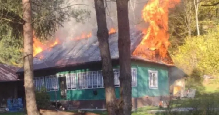 Pożar domu w miejscowości Piątkowa