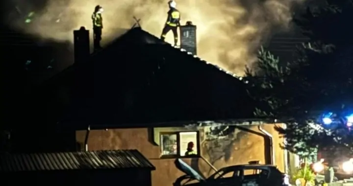 Pożar domu w Wielkim Komorsku