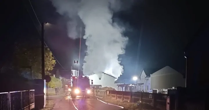 Pożar domu w Kielczy