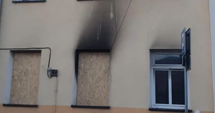 Pożar kamienicy w Tomaszowie Mazowieckim