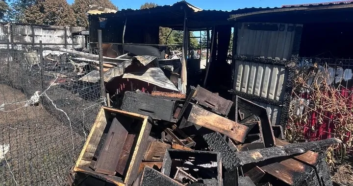 Pożar gospodarstwa we Frący